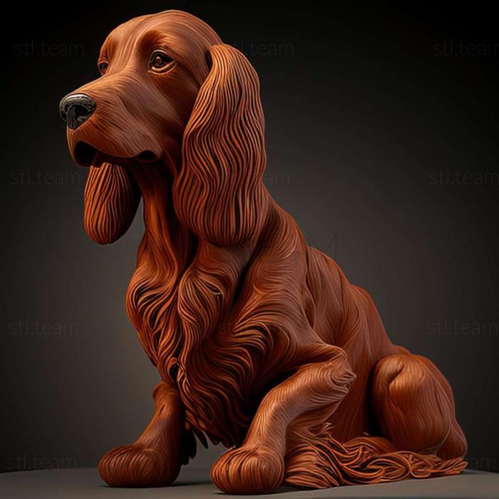 3D model Irish Red Setter dog (STL)